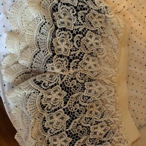 Riley James lace  tie die crochet shorts